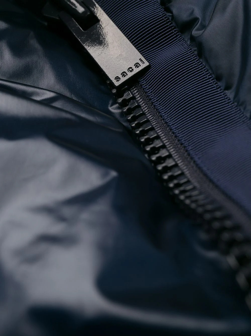 off-center zip puffer jacket - 7