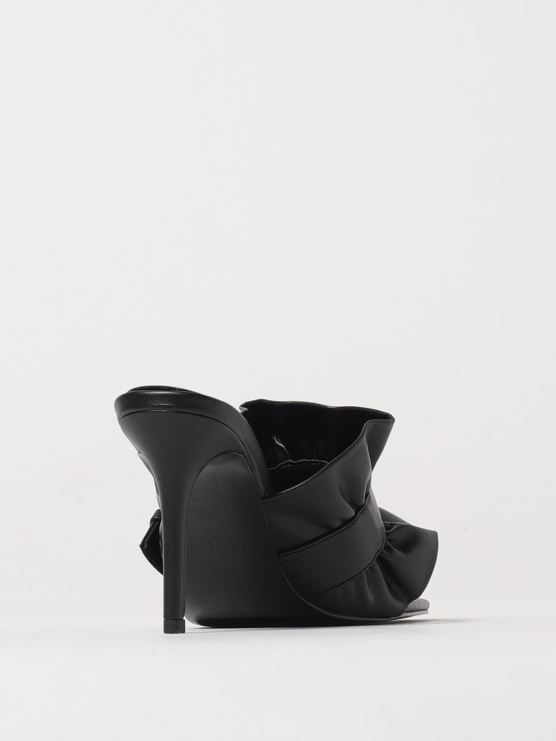Versace Jeans Couture Emily synthetic leather heeled mules with Baroque buckle - 3