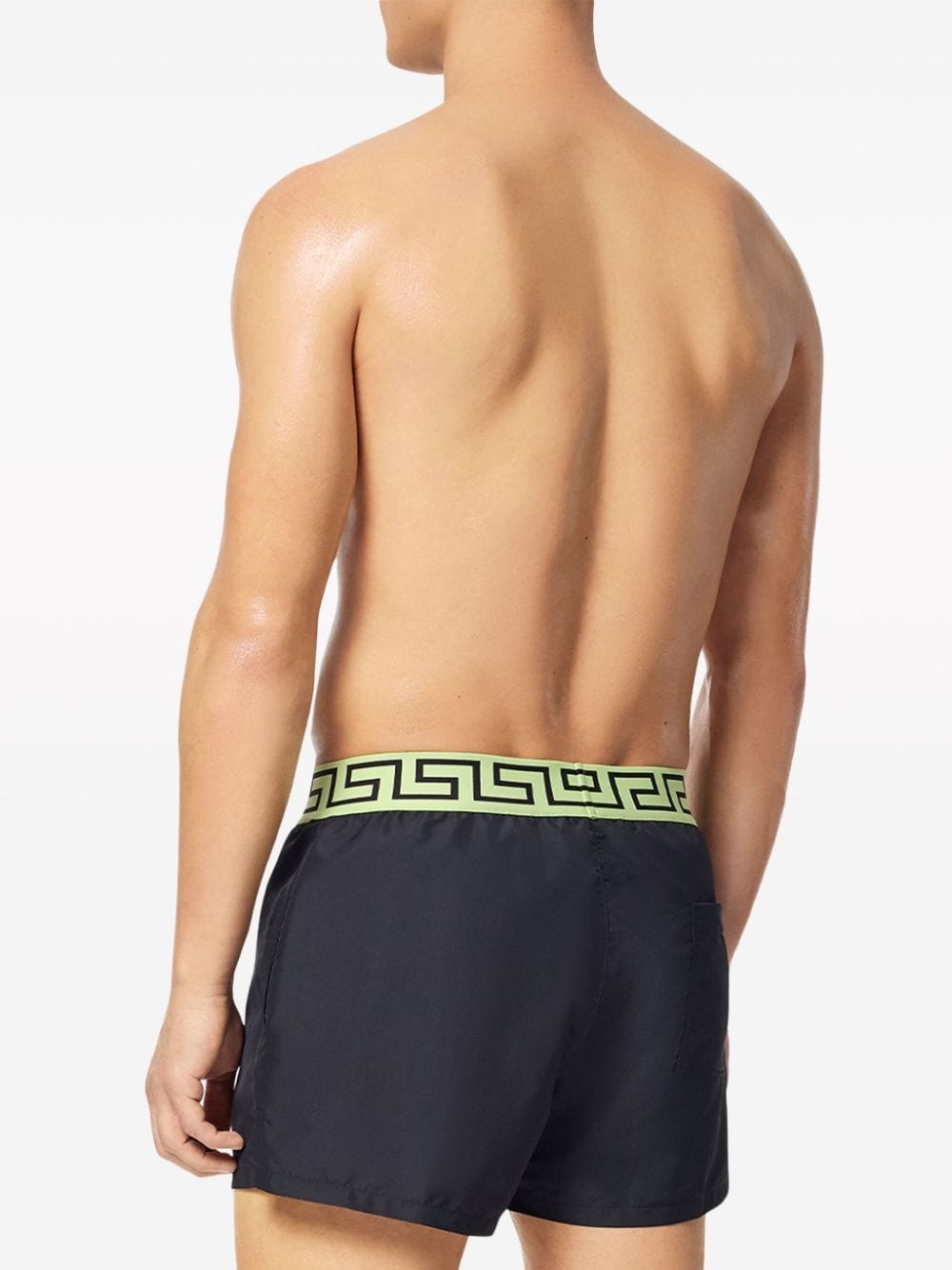 Greca-jacquard swim shorts - 4
