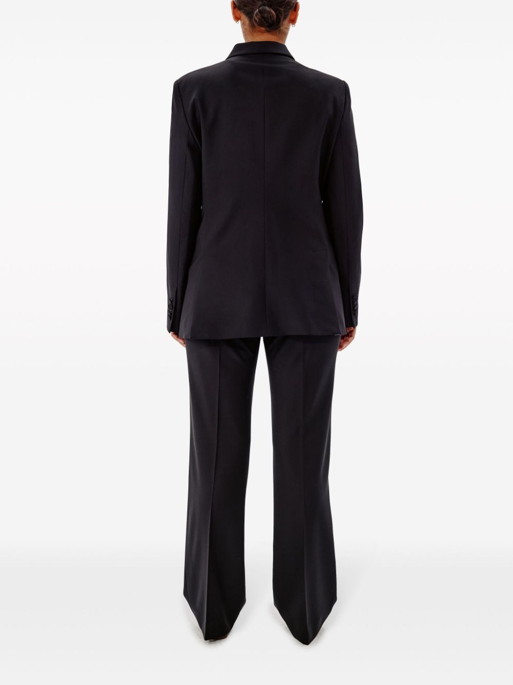 double-breasted merino wool blazer - 4