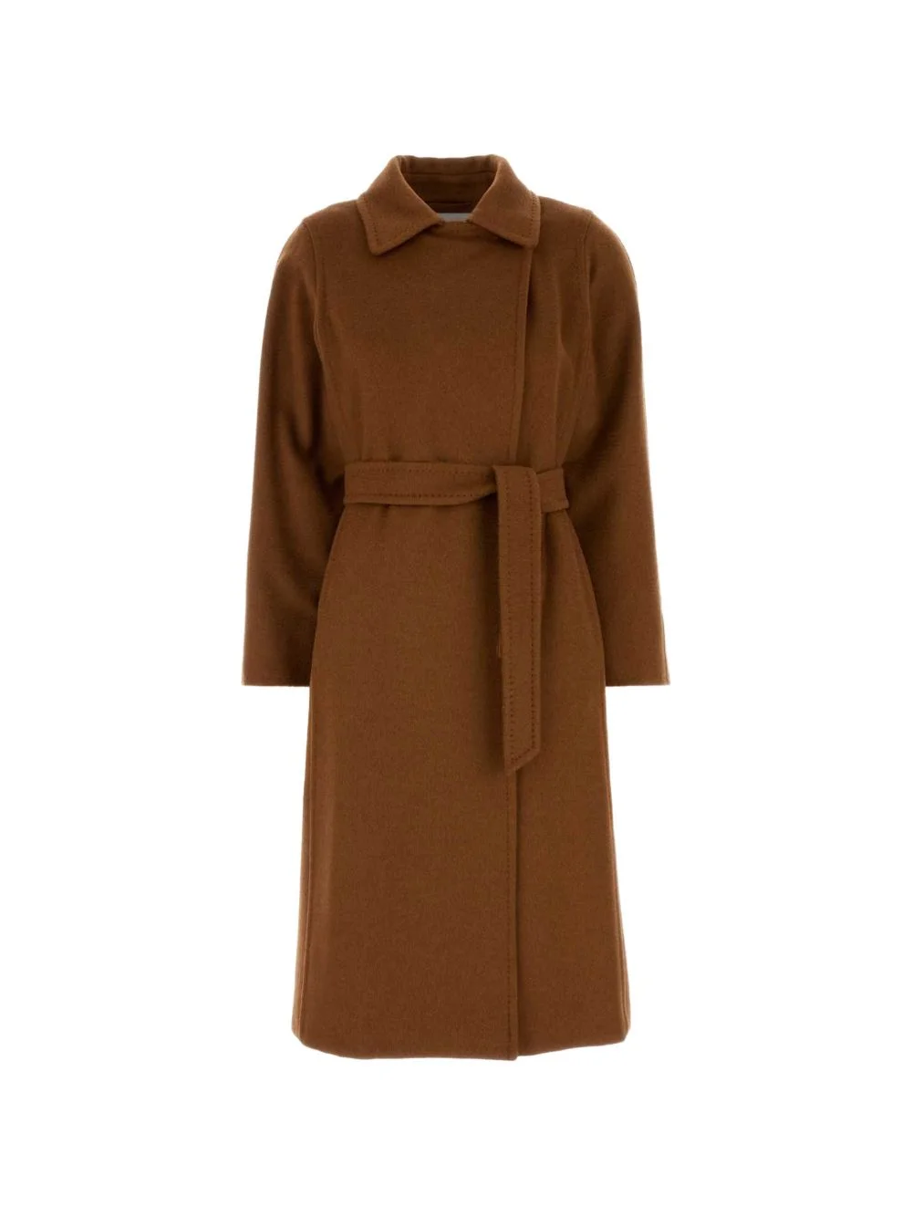 Manuela belted camel hair coat - 1
