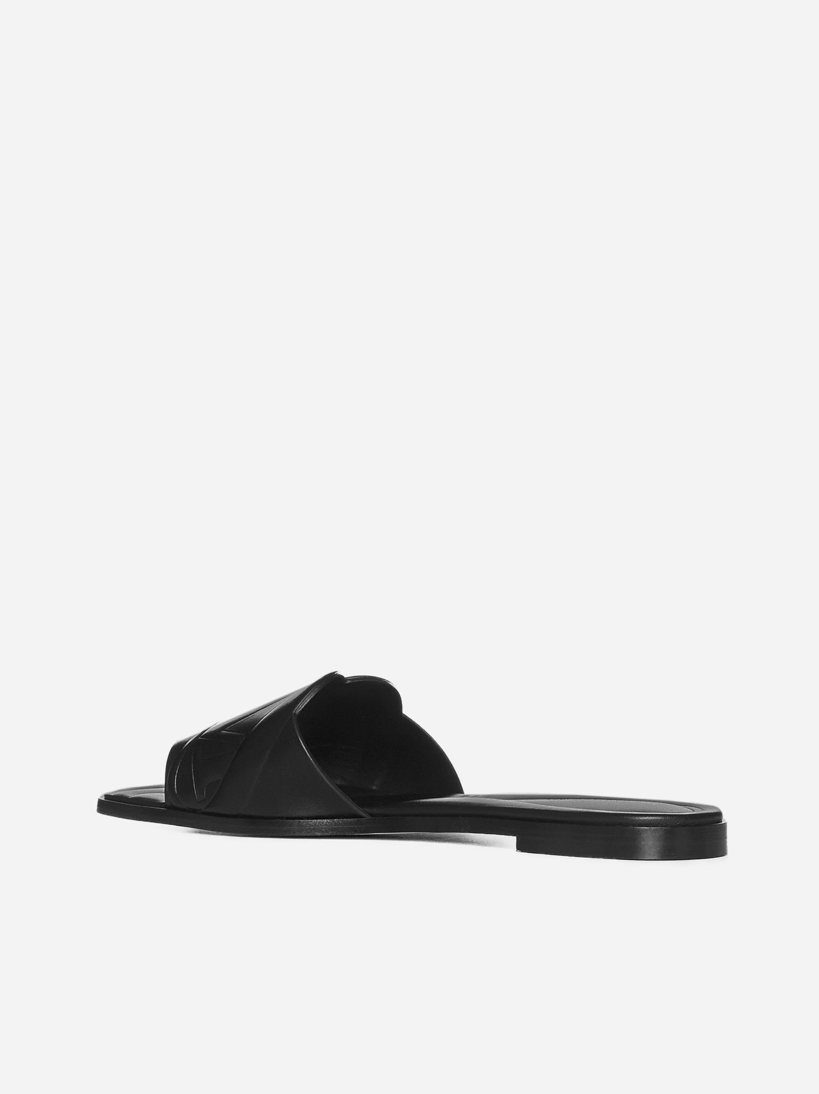 Seal leather flat sandals - 3