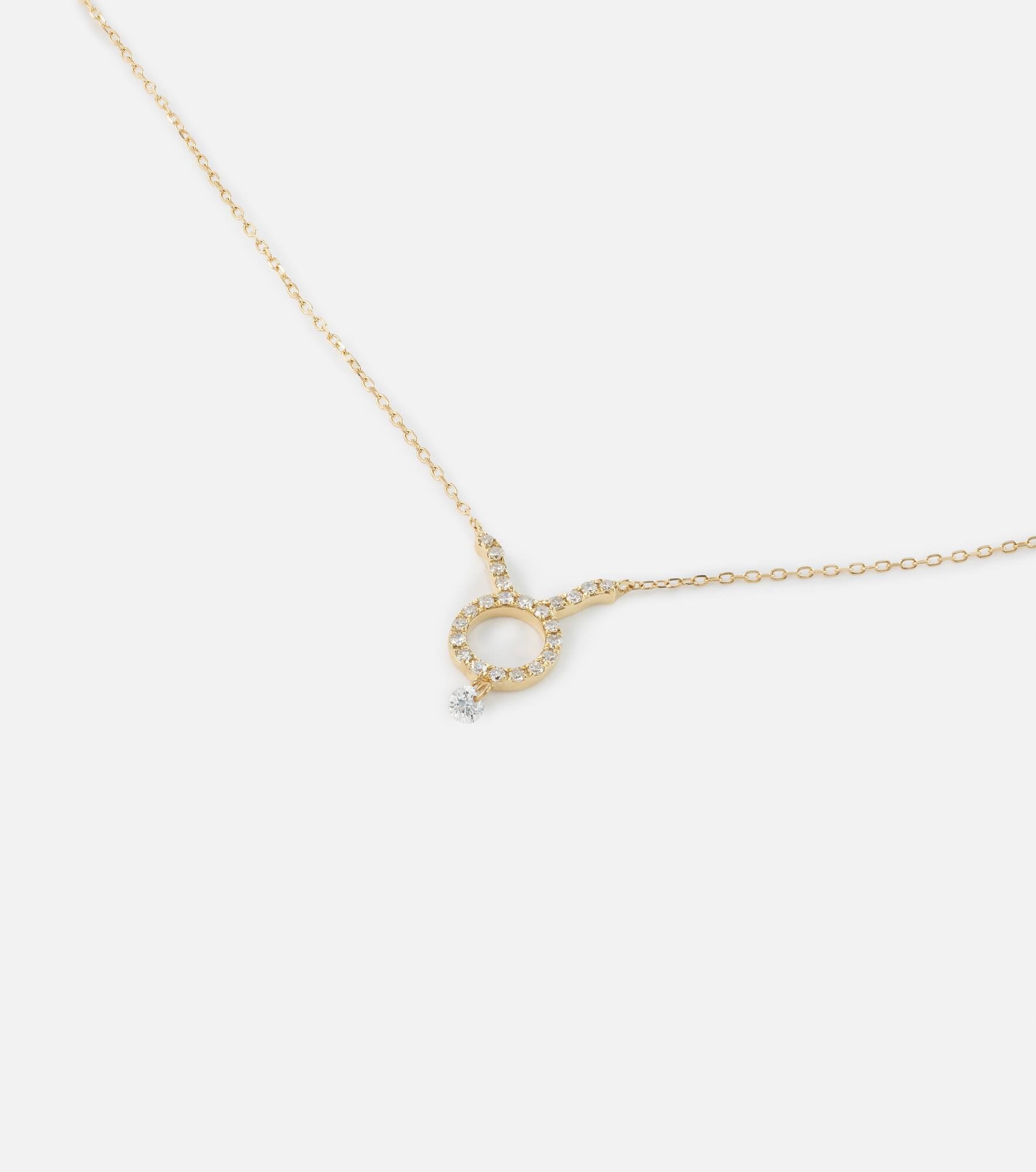 Taurus 18kt gold necklace with diamonds - 6