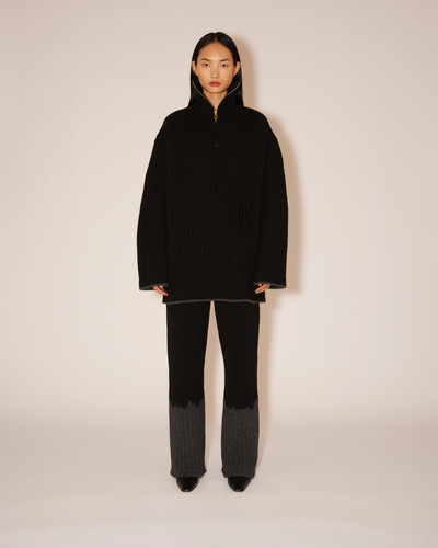 Nanushka ZITAH - Oversized knitted sweater - Black/Charcoal outlook