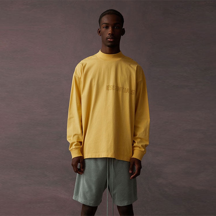 Fear of God Essentials SS23 Long Sleeve Logo Tee 'Light Tuscan' 125BT222012F - 5