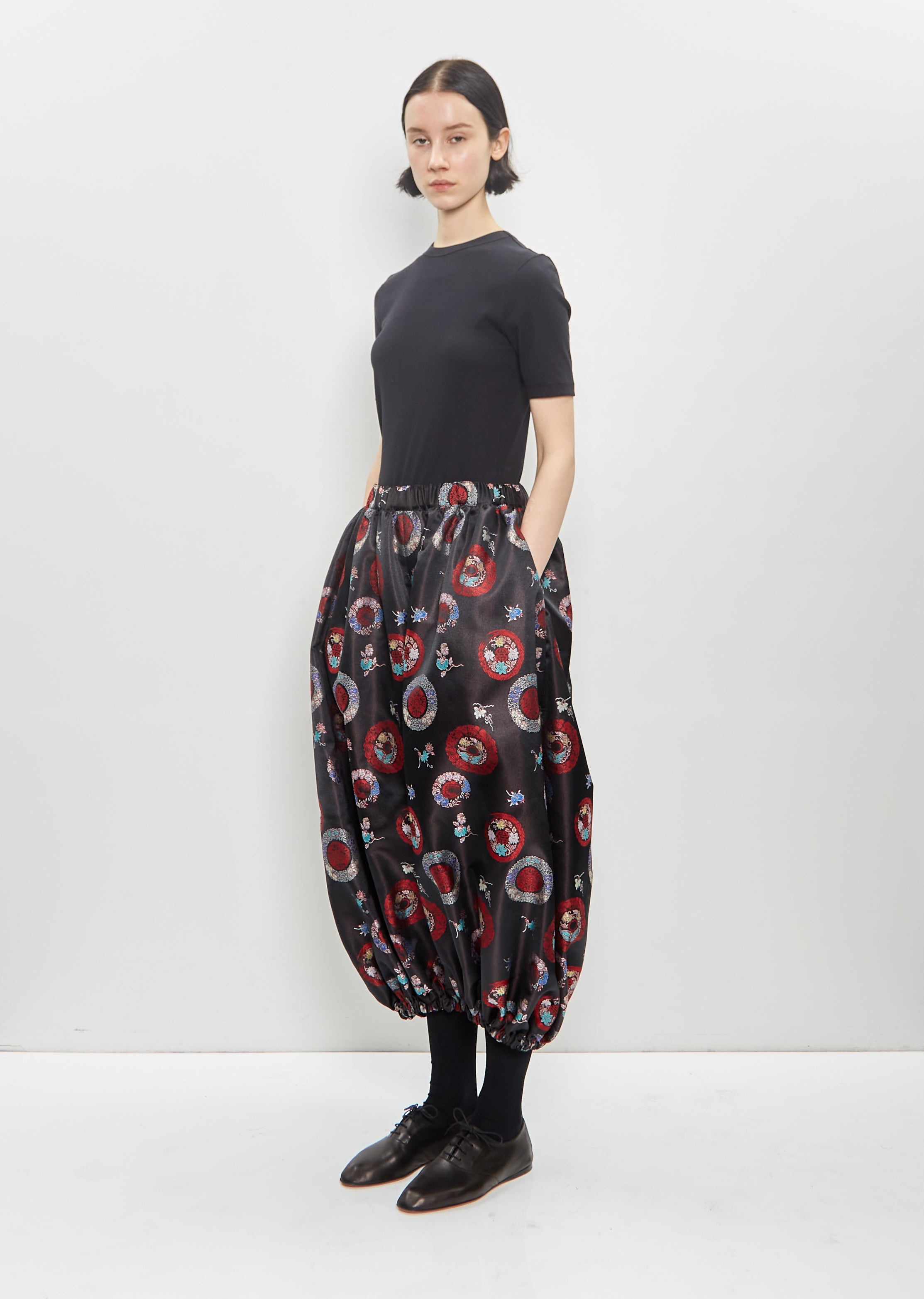 Polyester Jacquard Balloon Pants - 4