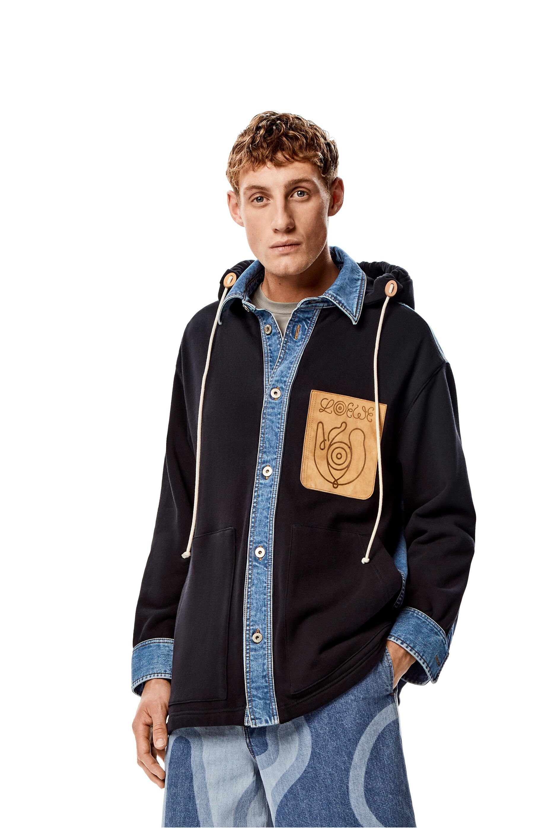 Hybrid denim jacket in cotton - 3