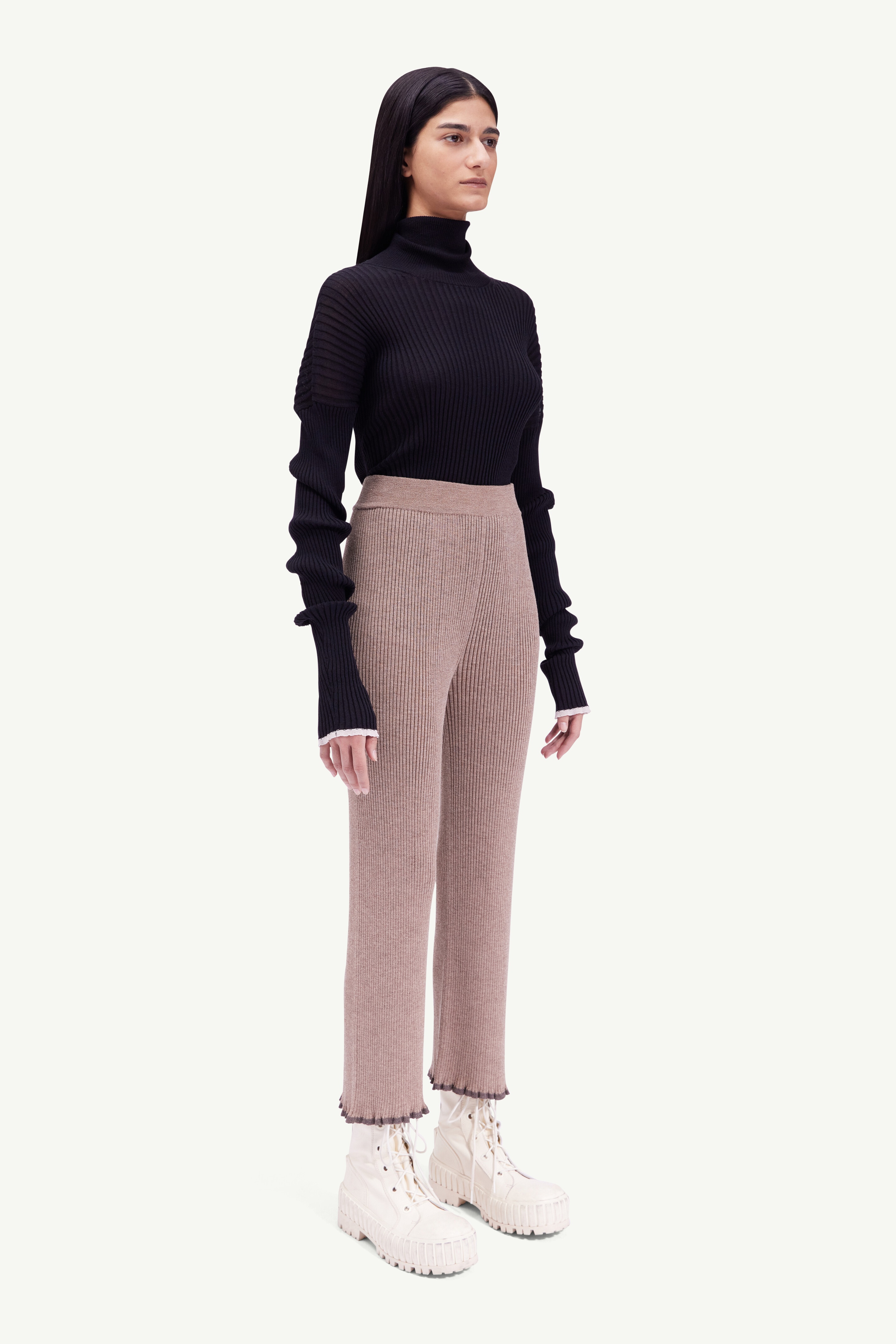 Ribbed knit trousers - 3