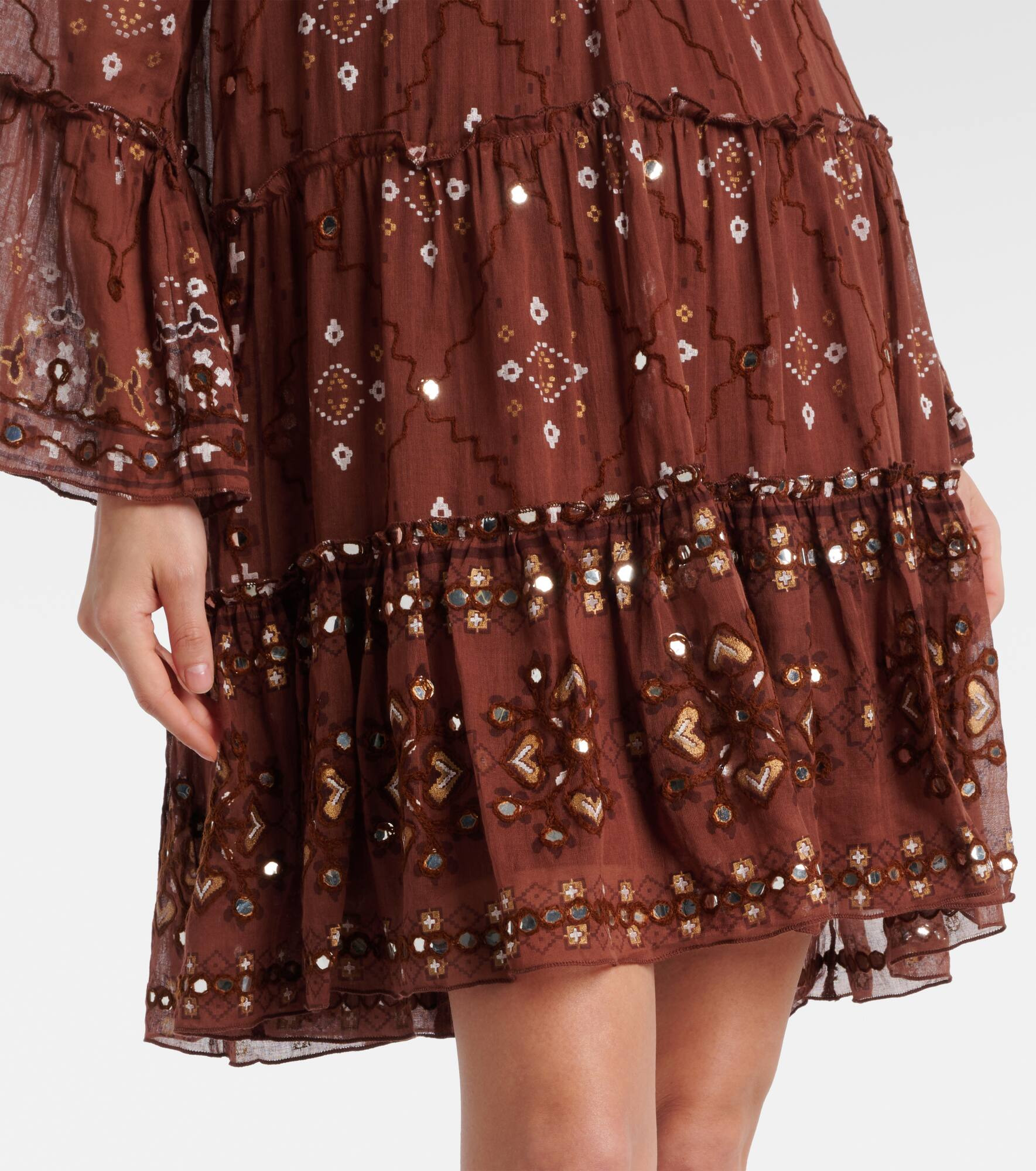 Sequined cotton minidress - 5