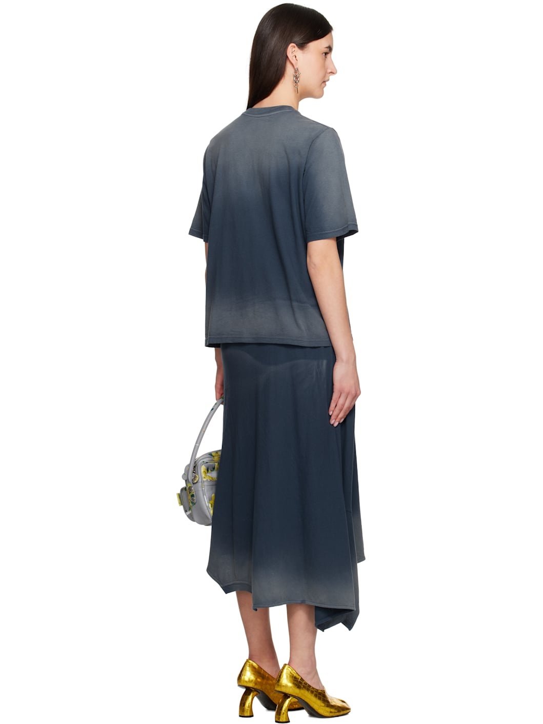 Blue Layered Midi Dress - 3