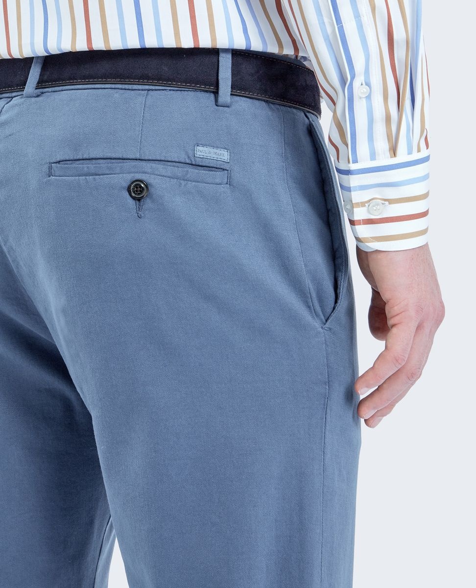 Tencel cotton Chino slim Trousers - 5