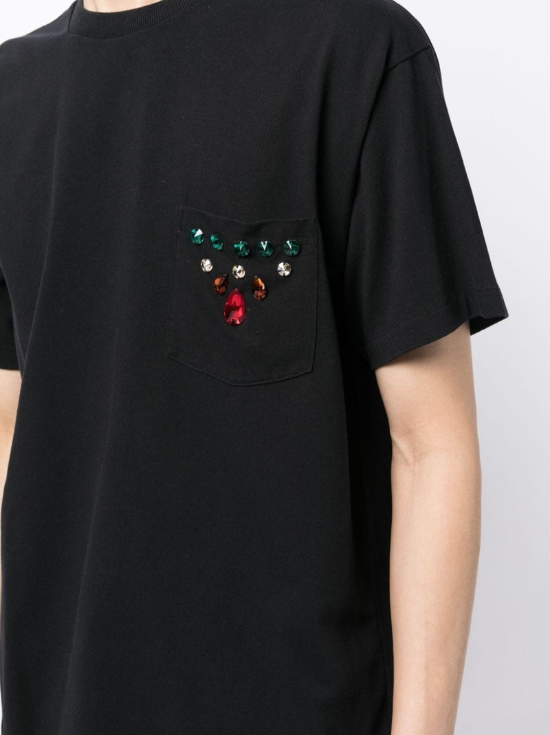 crystal-embellished cotton T-shirt 5