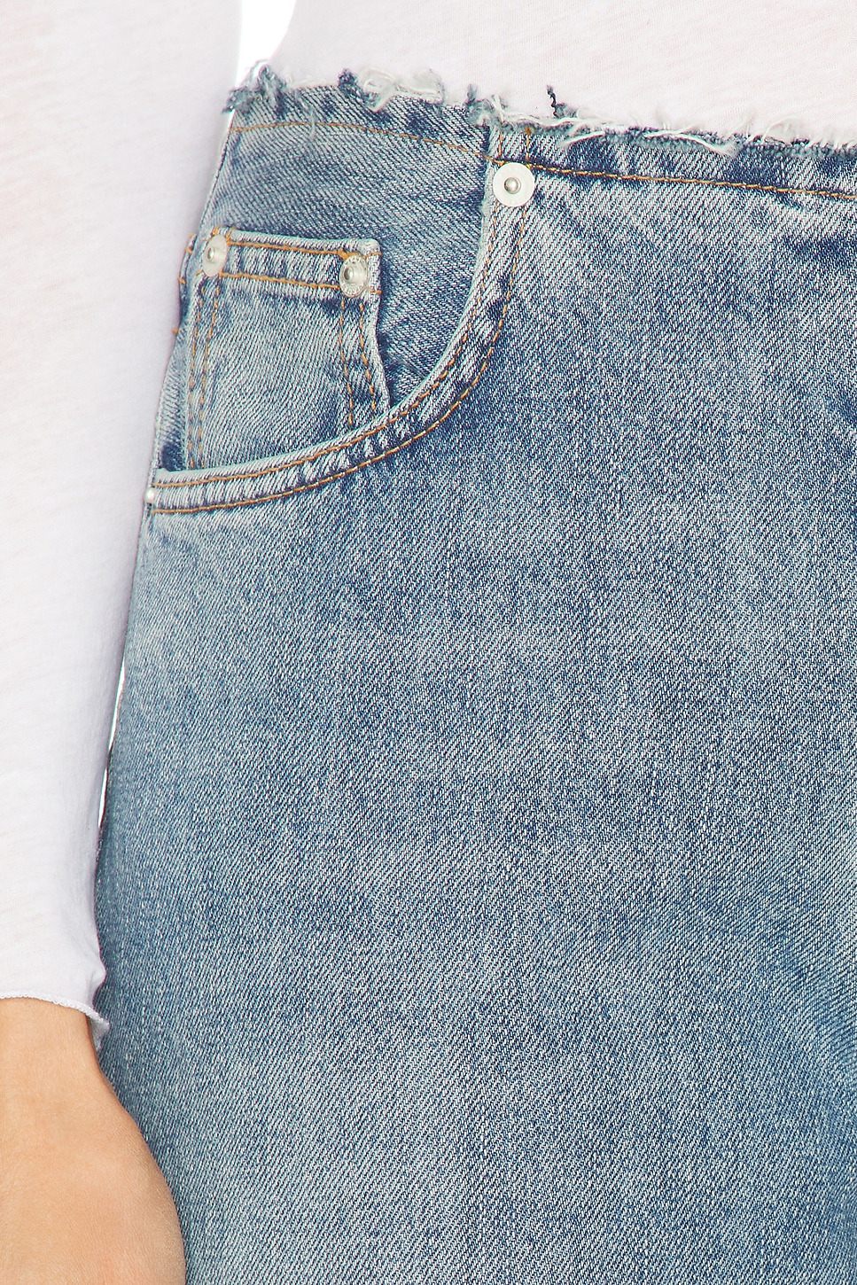 Korea Waistband Straight Leg Jeans - 6