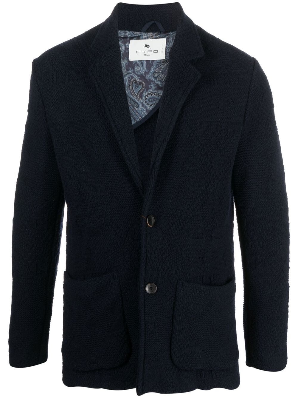 fitted single-breasted button blazer - 1