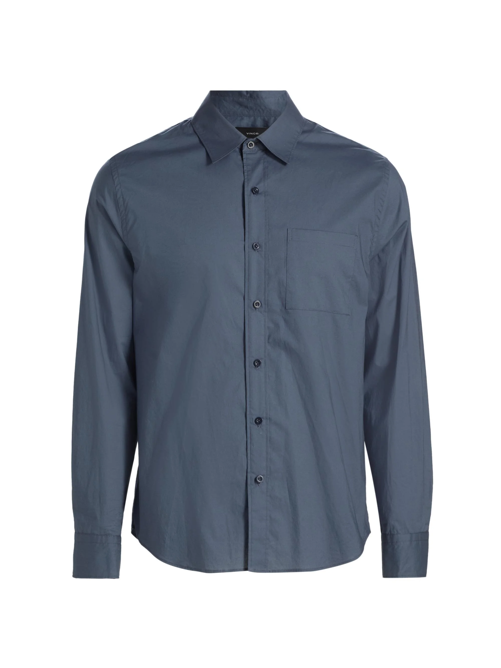 Men's Poplin Separate Placket Button-Front Shirt - Neue Blue - 1