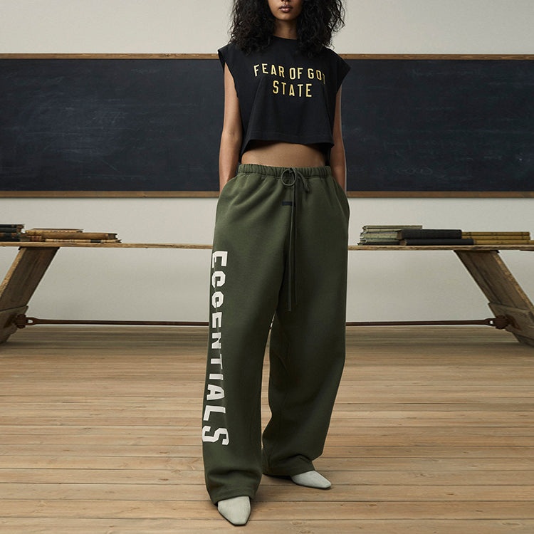 Fear of God Essentials Fall24 BACK TO SCHOOL Fleece Relaxed Sweatpant 'Olive' 130BT244325F - 3