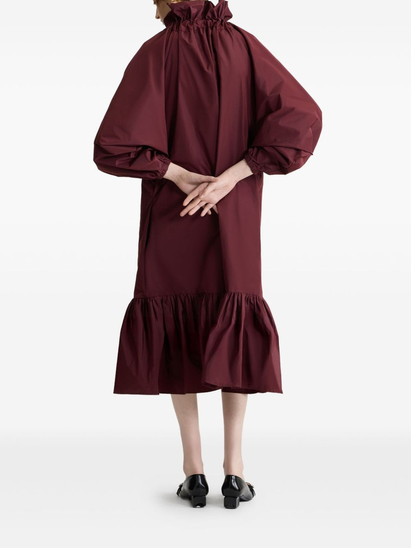 bow-detail ruffle-hem 드레스 3