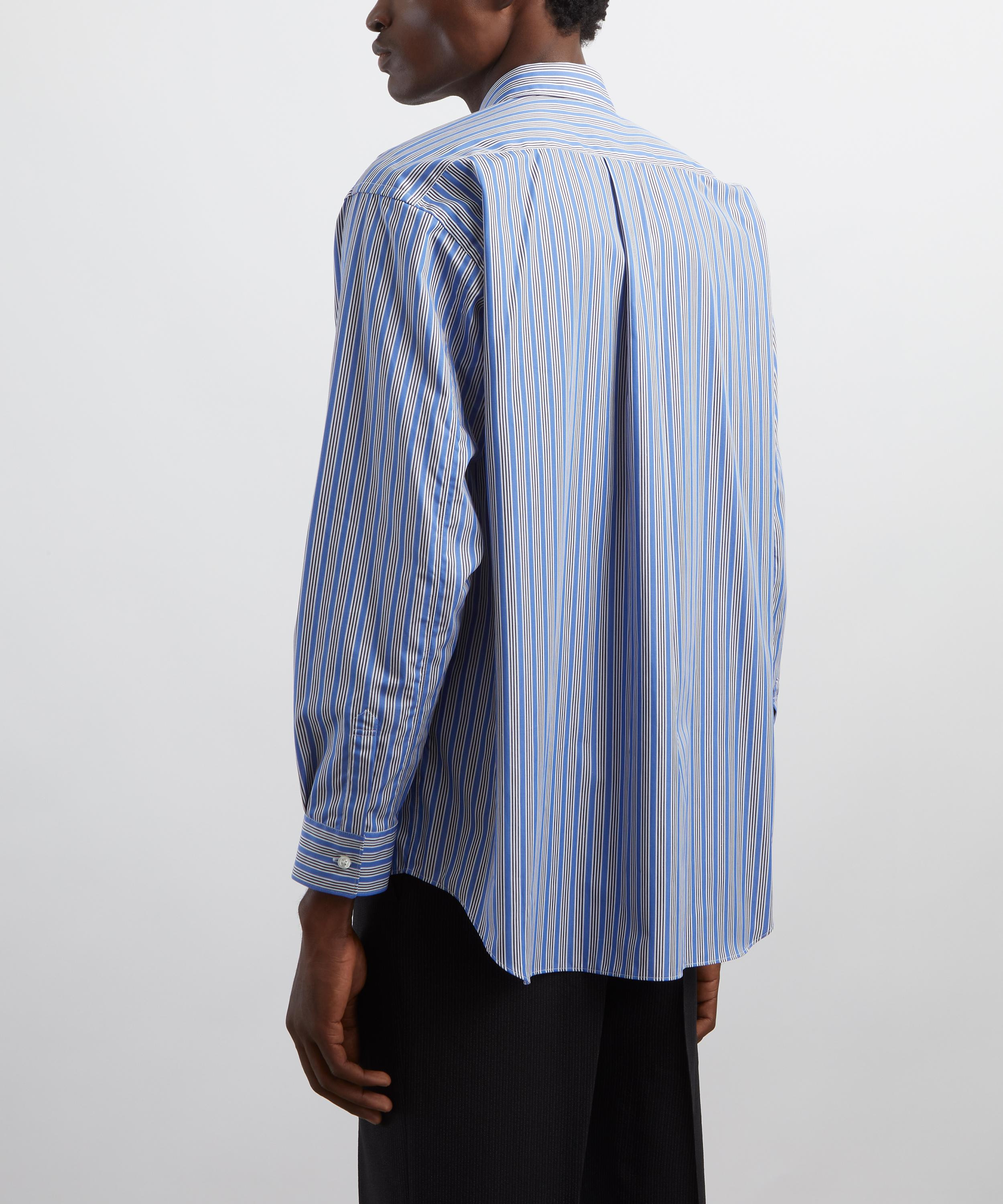 Wide Blue Stripe Shirt - 4