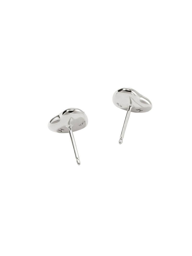 Women's Pebble Sterling Silver & 0.25 TCW Diamond Heart Stud Earrings - Silver 4