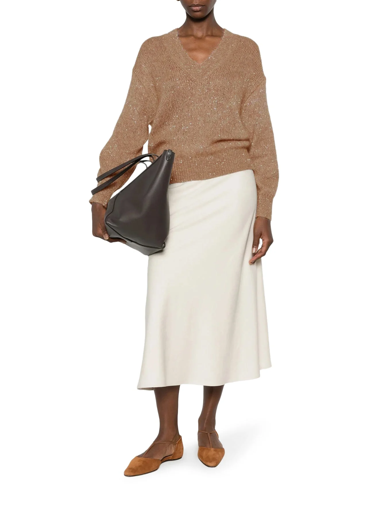 DAZZLING ENGLISH HALF RIB COTTON SWEATER - 1