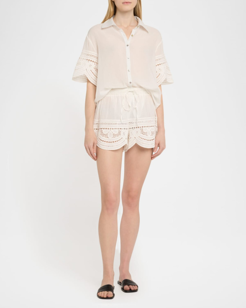 RAMY BROOK Shamaya Embroidered Button-Front Shirt outlook
