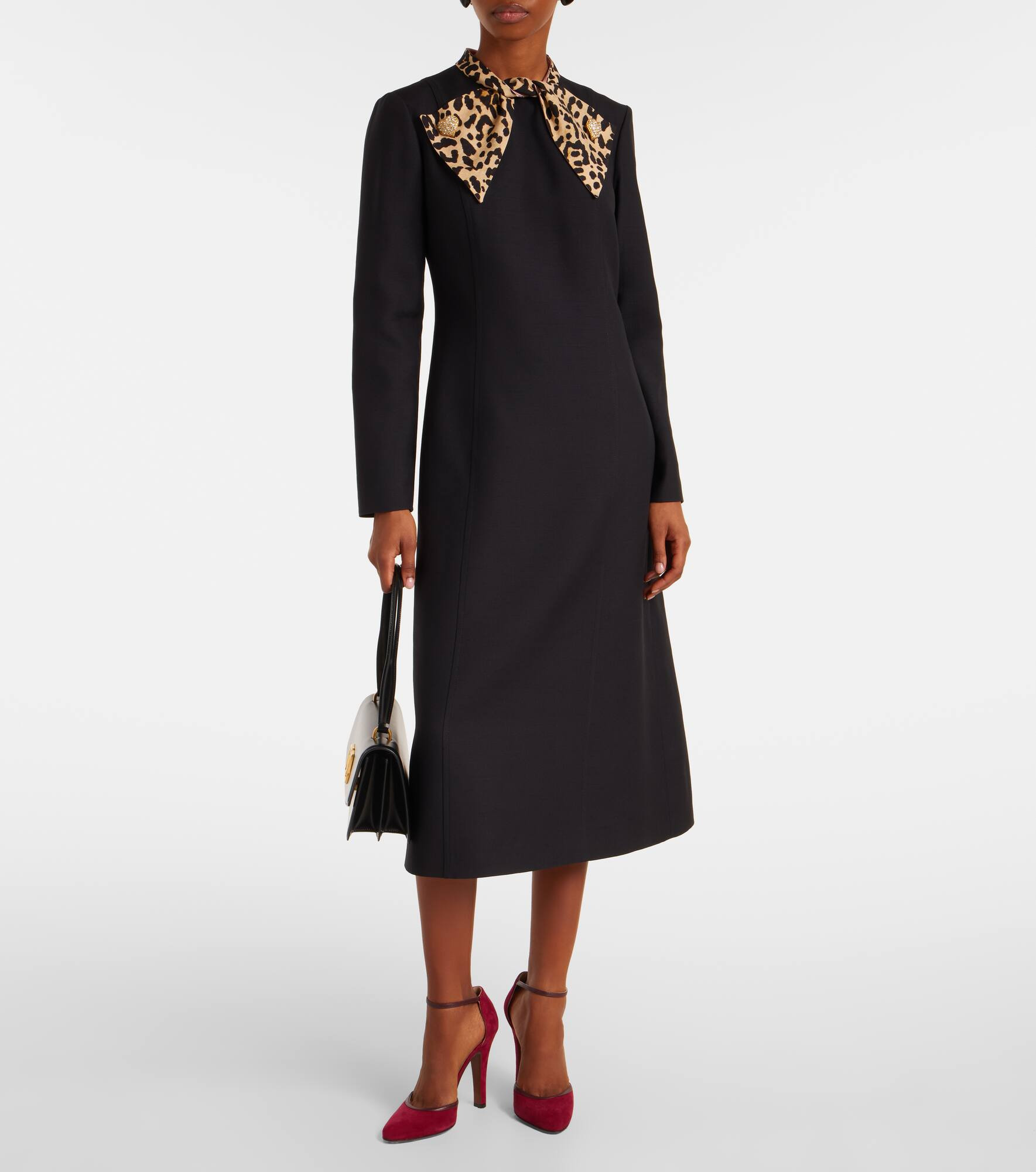 Crepe Couture bow-detail midi dress - 2