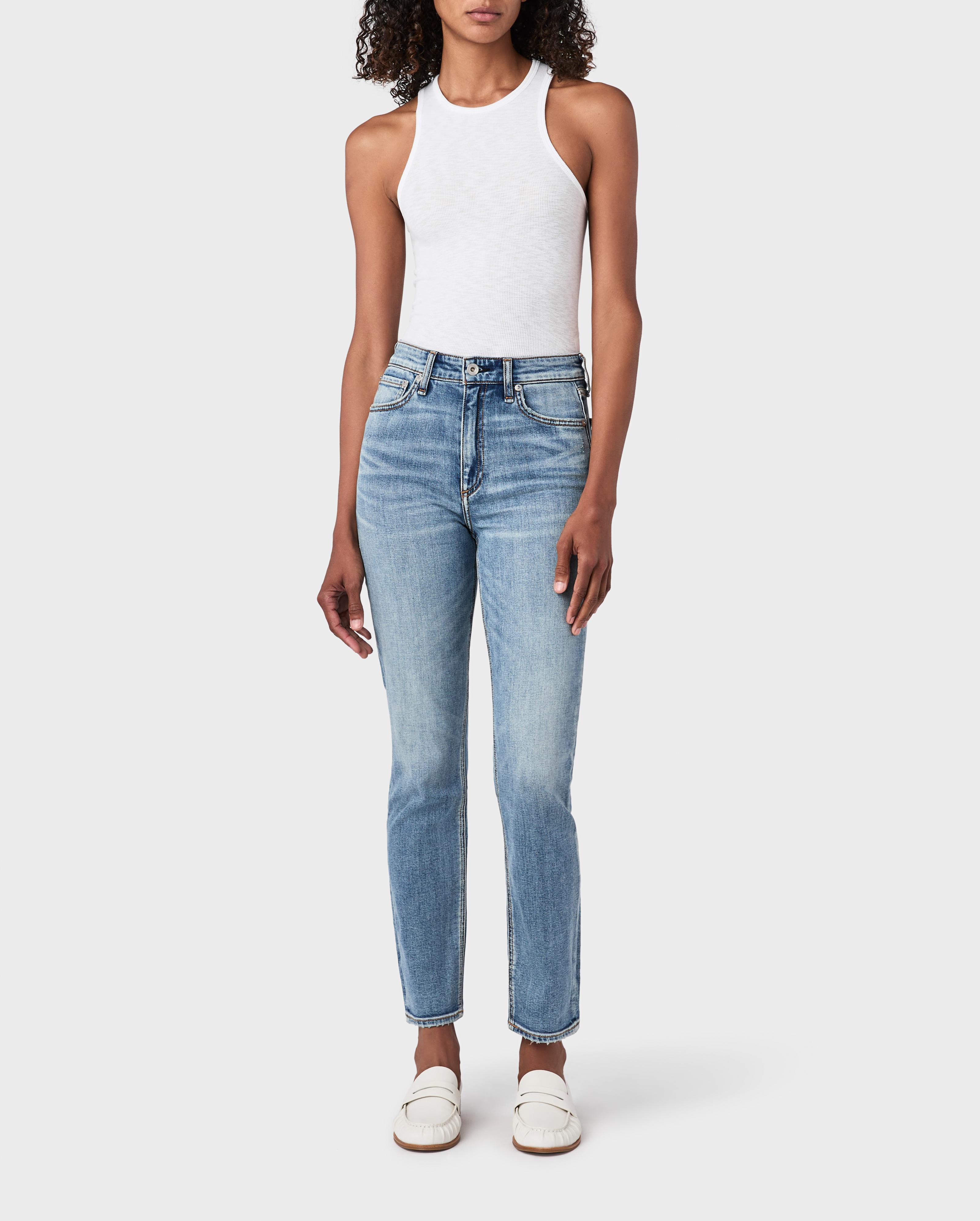 rag & bone Nina Cigarette - Amelia High-Rise Comfort Stretch Jean |  REVERSIBLE