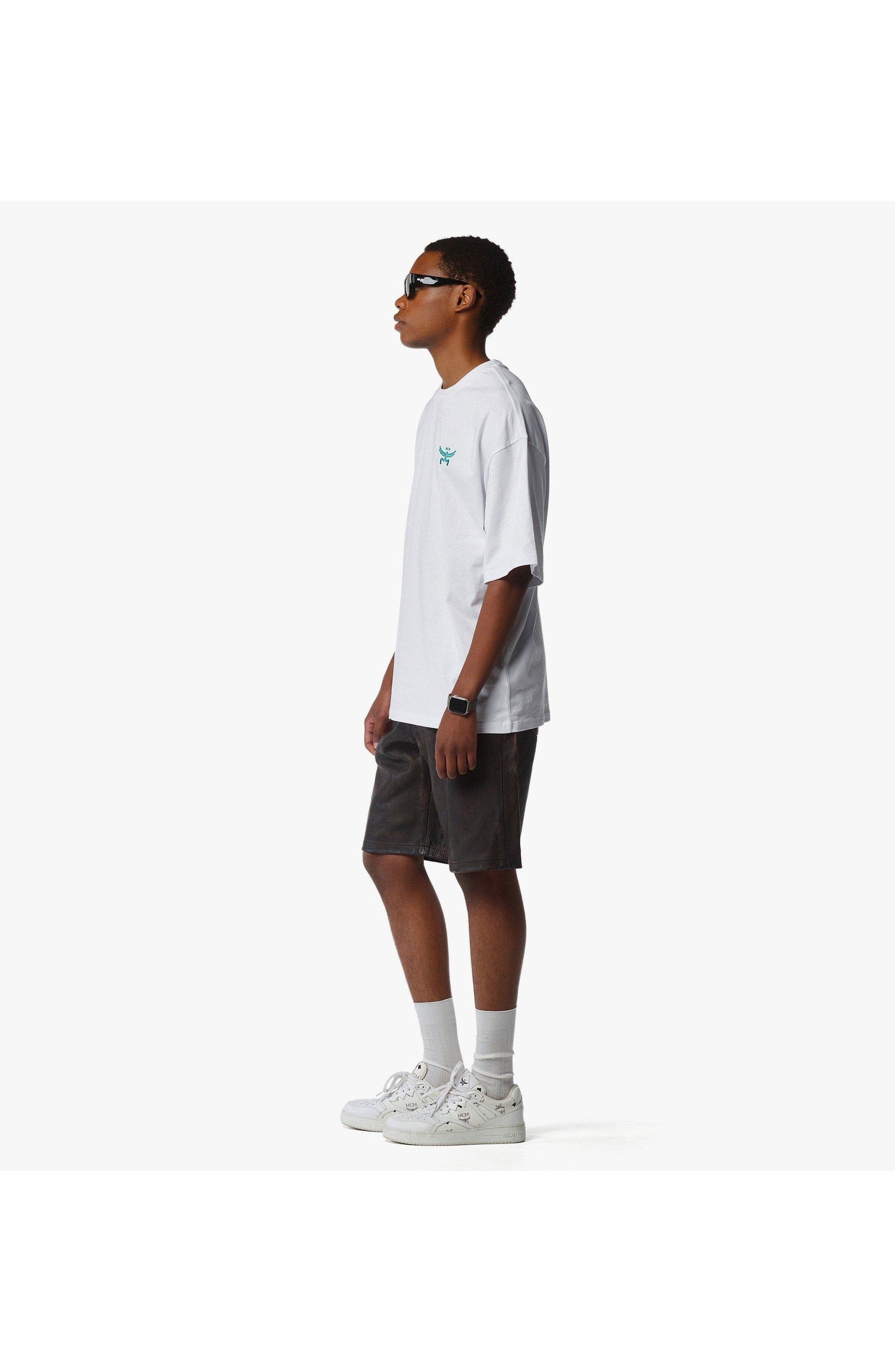 MCM x SNIPES Rhinestone Logo T-Shirt in White at Nordstrom - 4