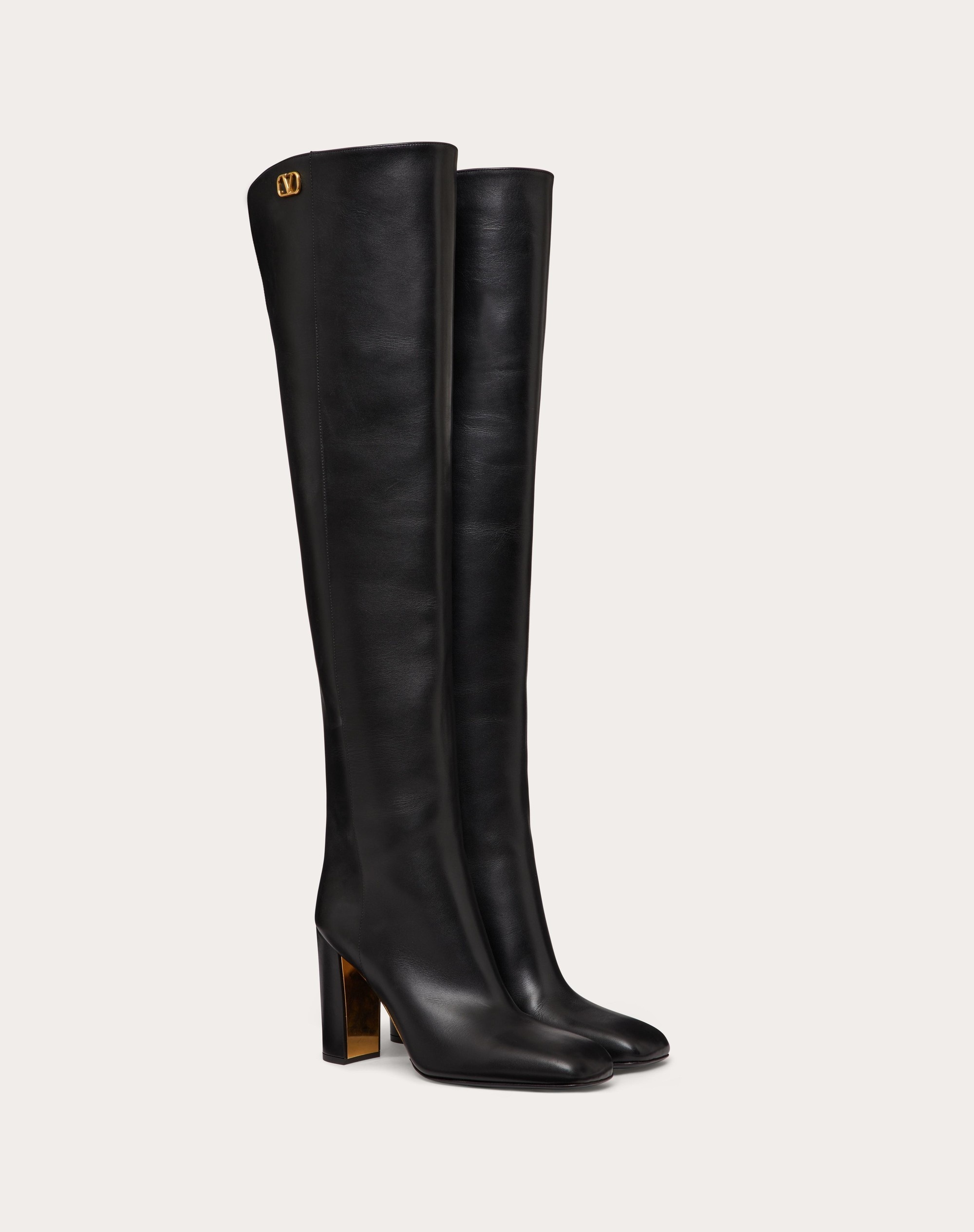 VALENTINO GARAVANI GOLDEN WALK OVER-THE-KNEE CALFSKIN BOOT 95MM - 2