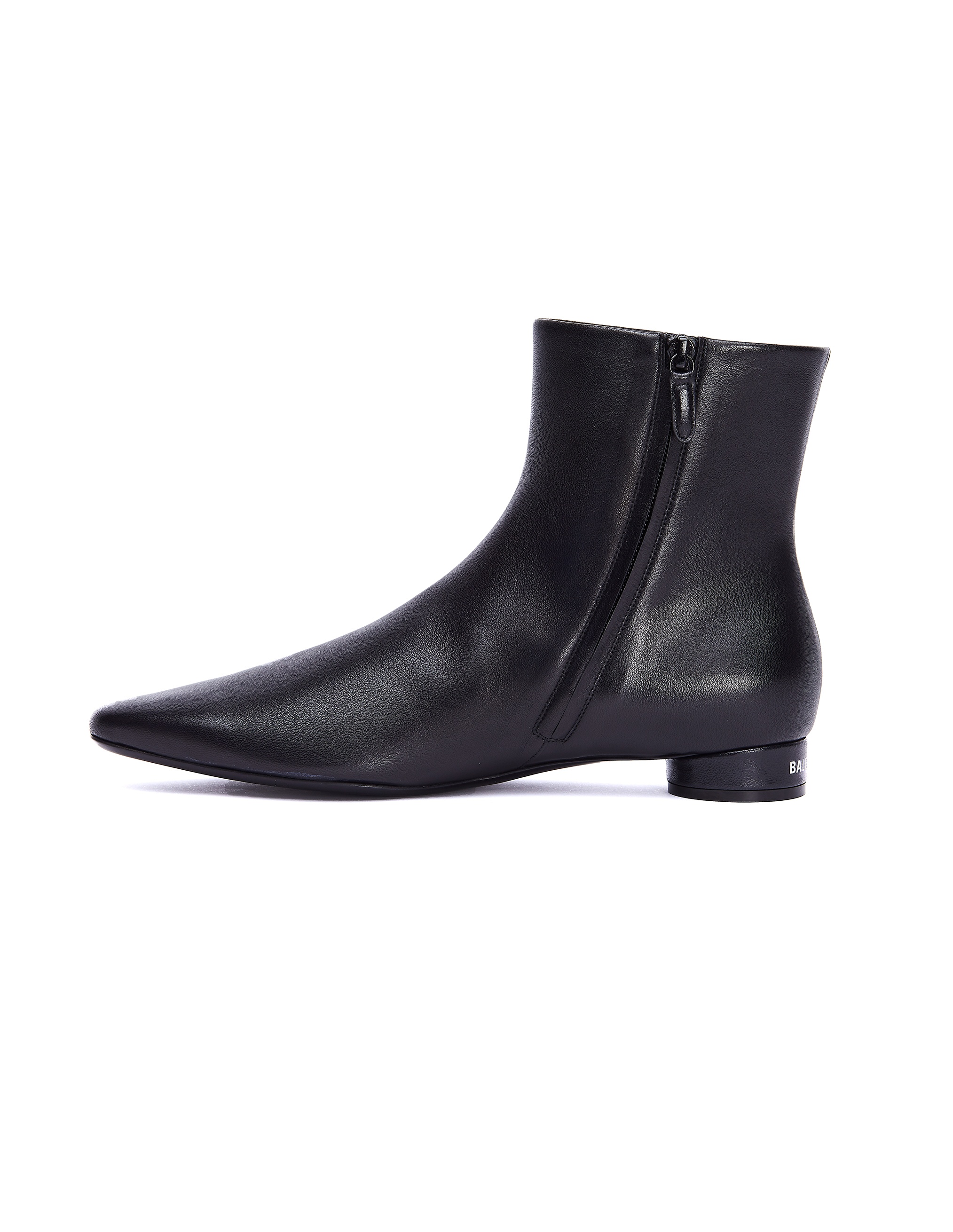 BLACK LEATHER OVAL 20MM BOOTS - 2