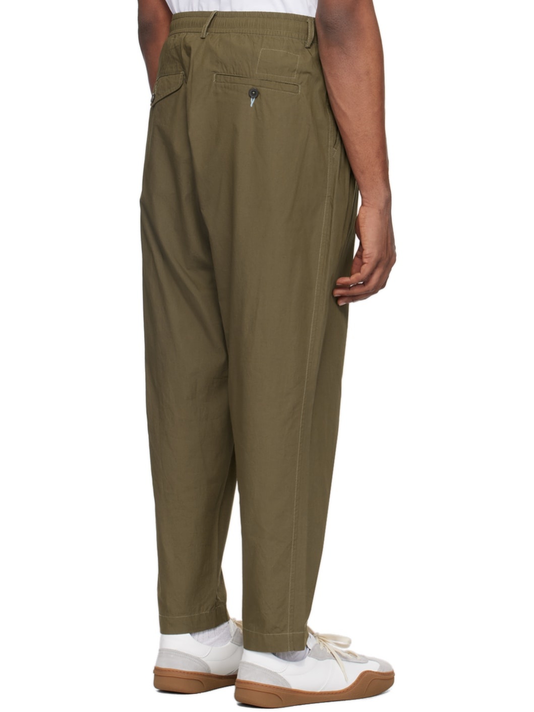 Khaki Pleated Trousers - 4