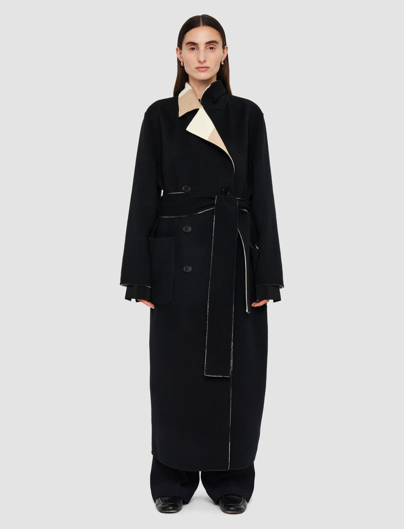 Merton Reversible Check Wool Coat 4