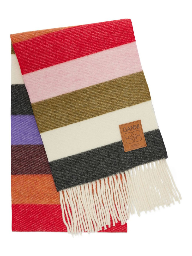 striped fringed scarf 1