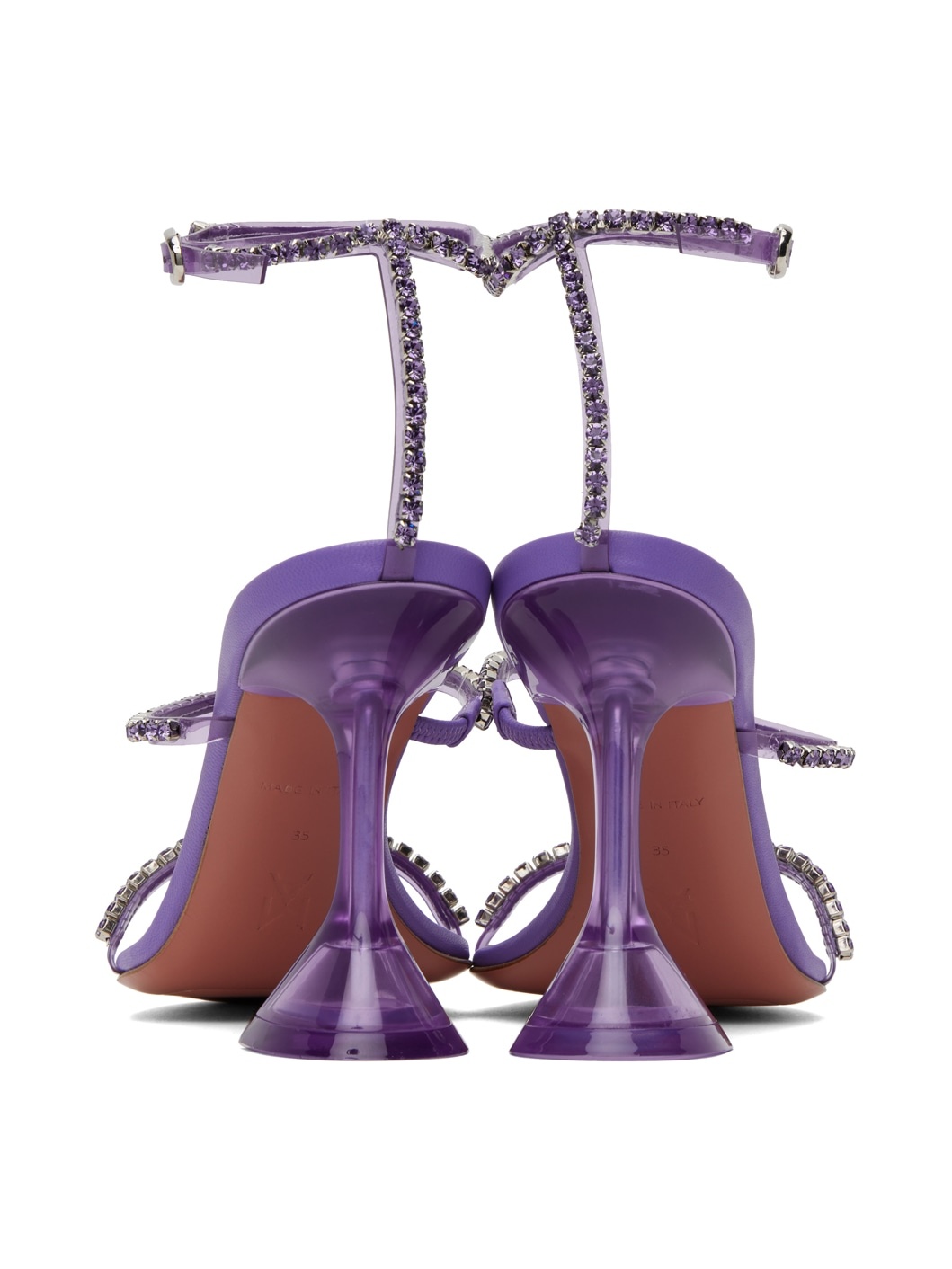 Purple Gilda Glass Heeled Sandals - 2