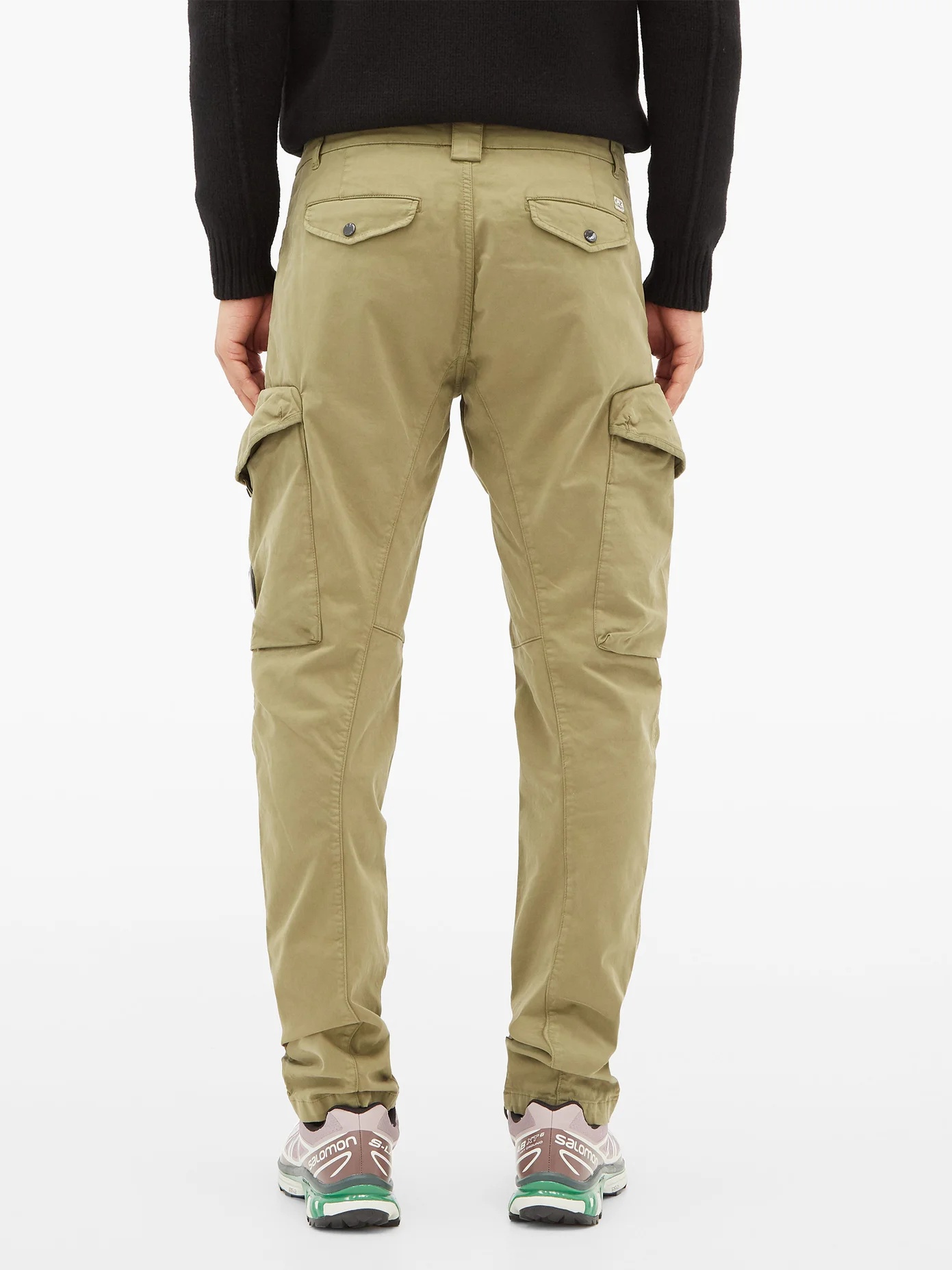 Goggle-lens cotton-blend cargo trousers - 5