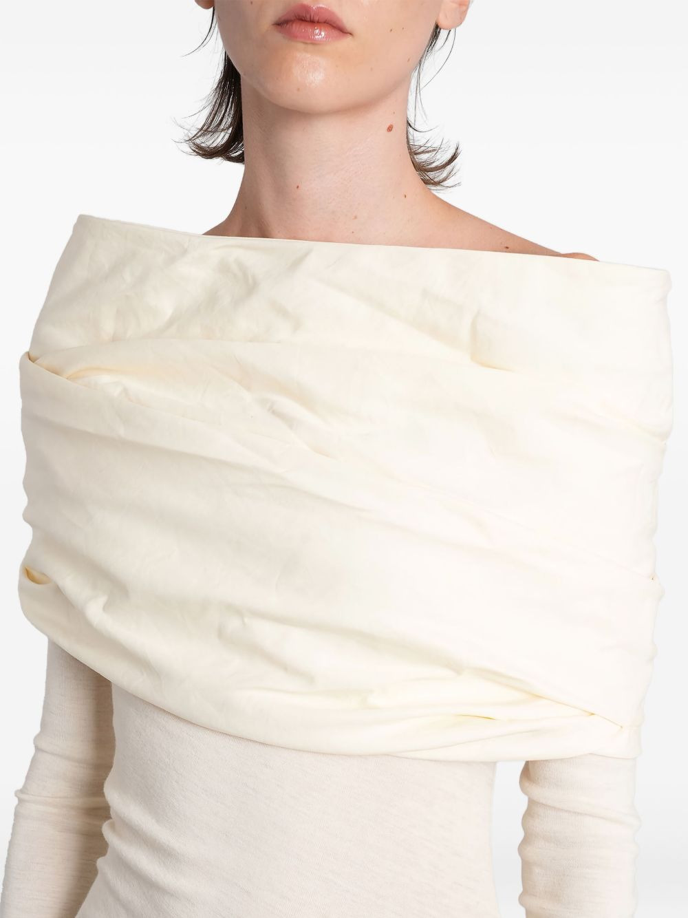 draped cowl-neck maxi dress - 5