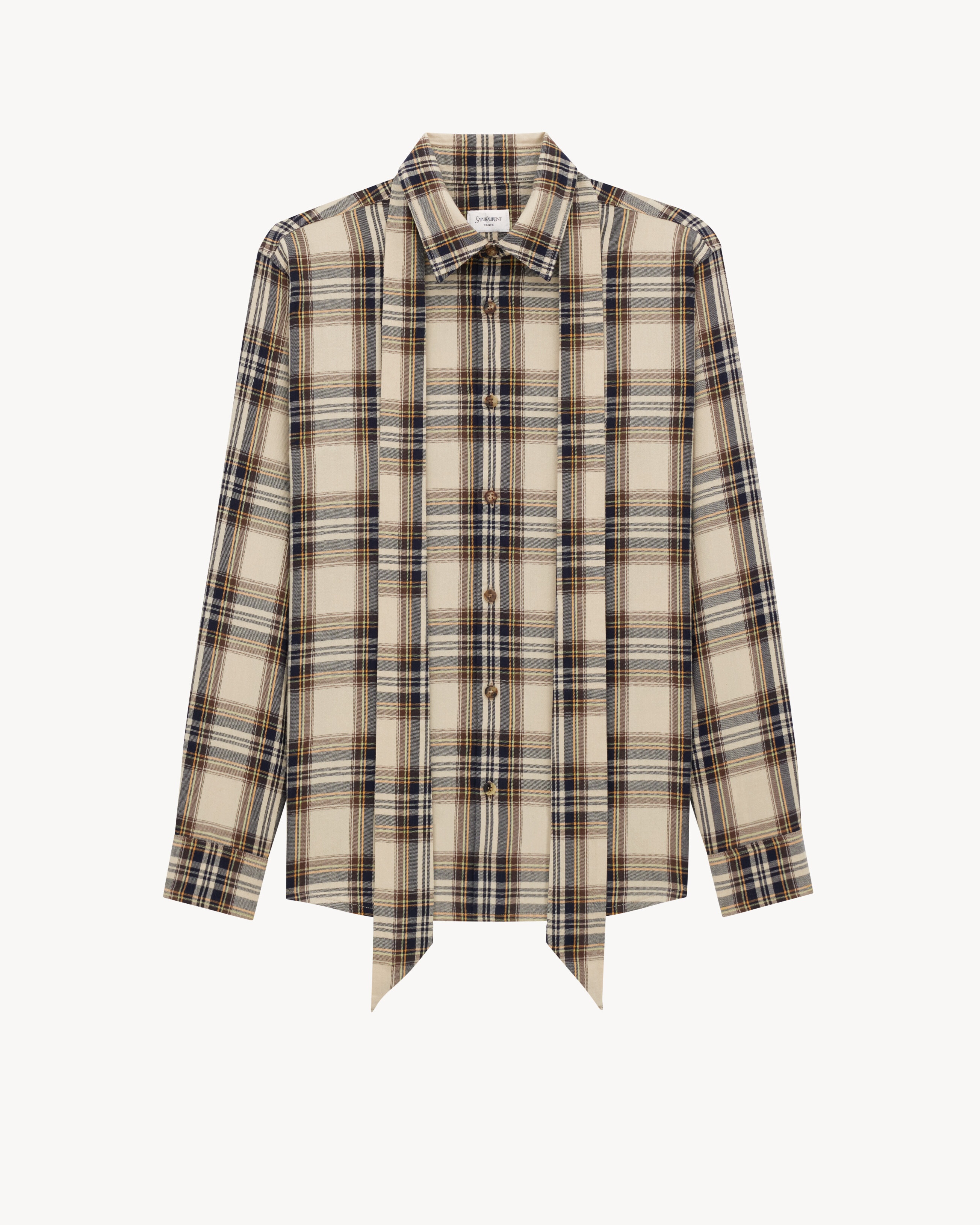 CASSANDRE LAVALLIÈRE SHIRT IN COTTON TARTAN - 3