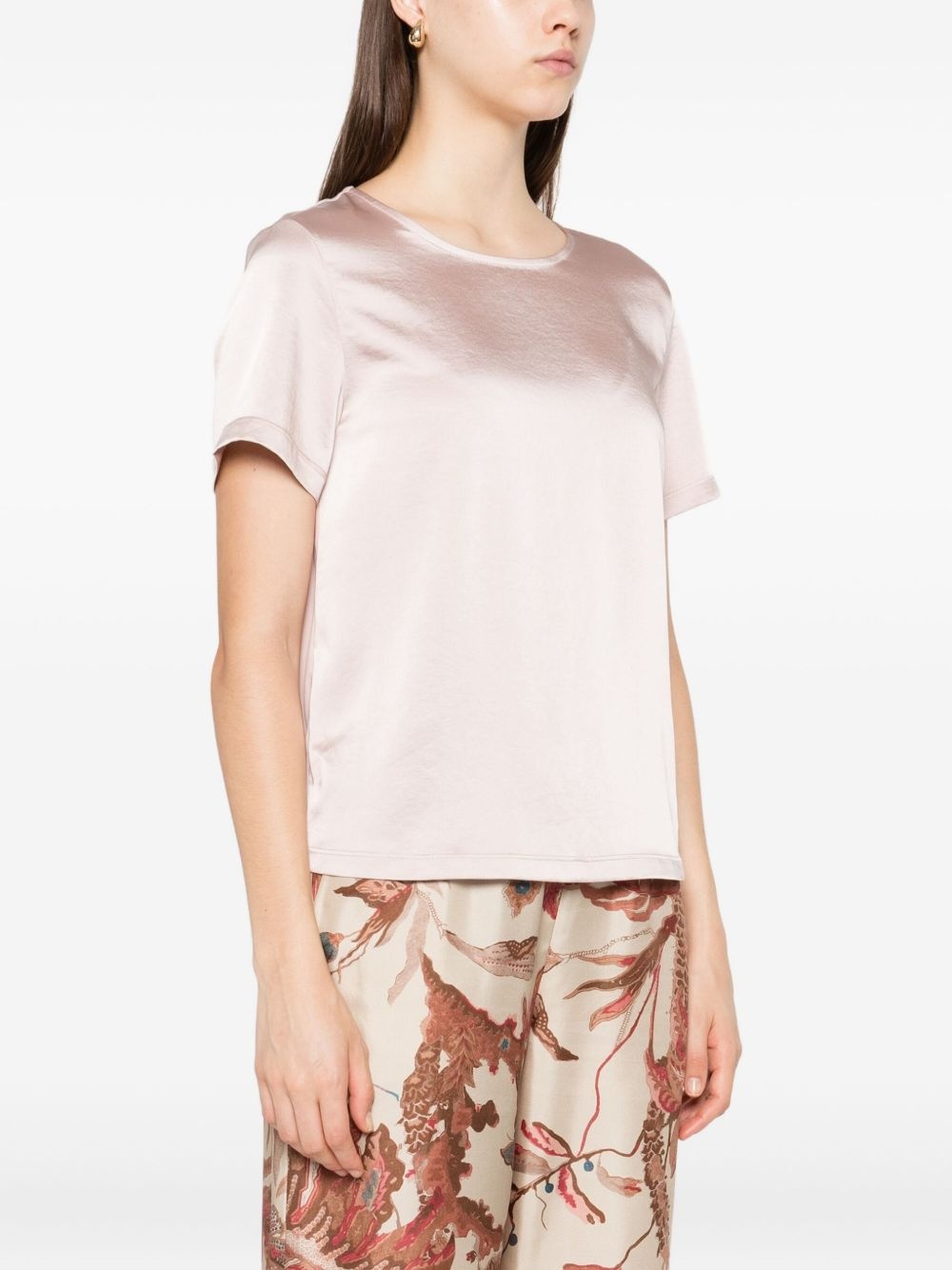 keyhole-neck short-sleeve top - 3