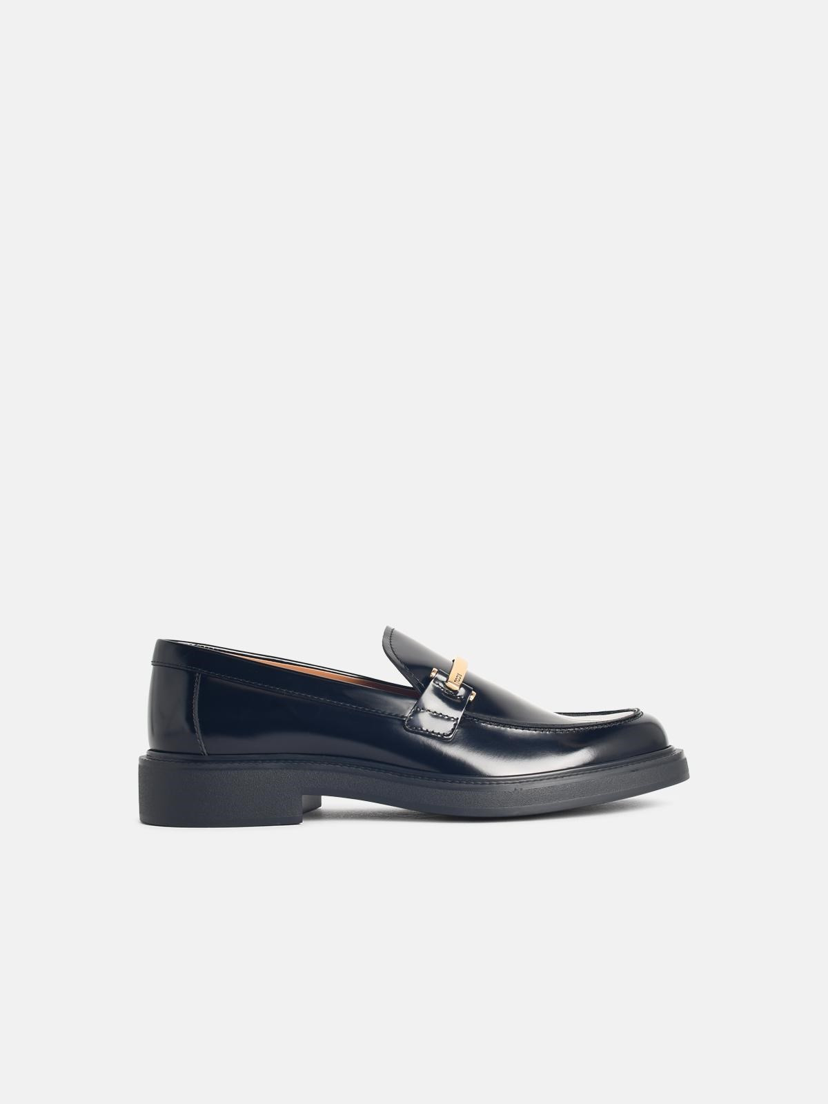 BLACK LEATHER LOAFERS - 1