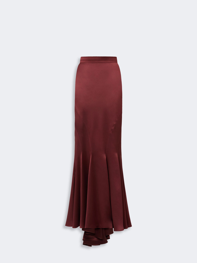 TABARIN Long silk satin skirt - RUST 1