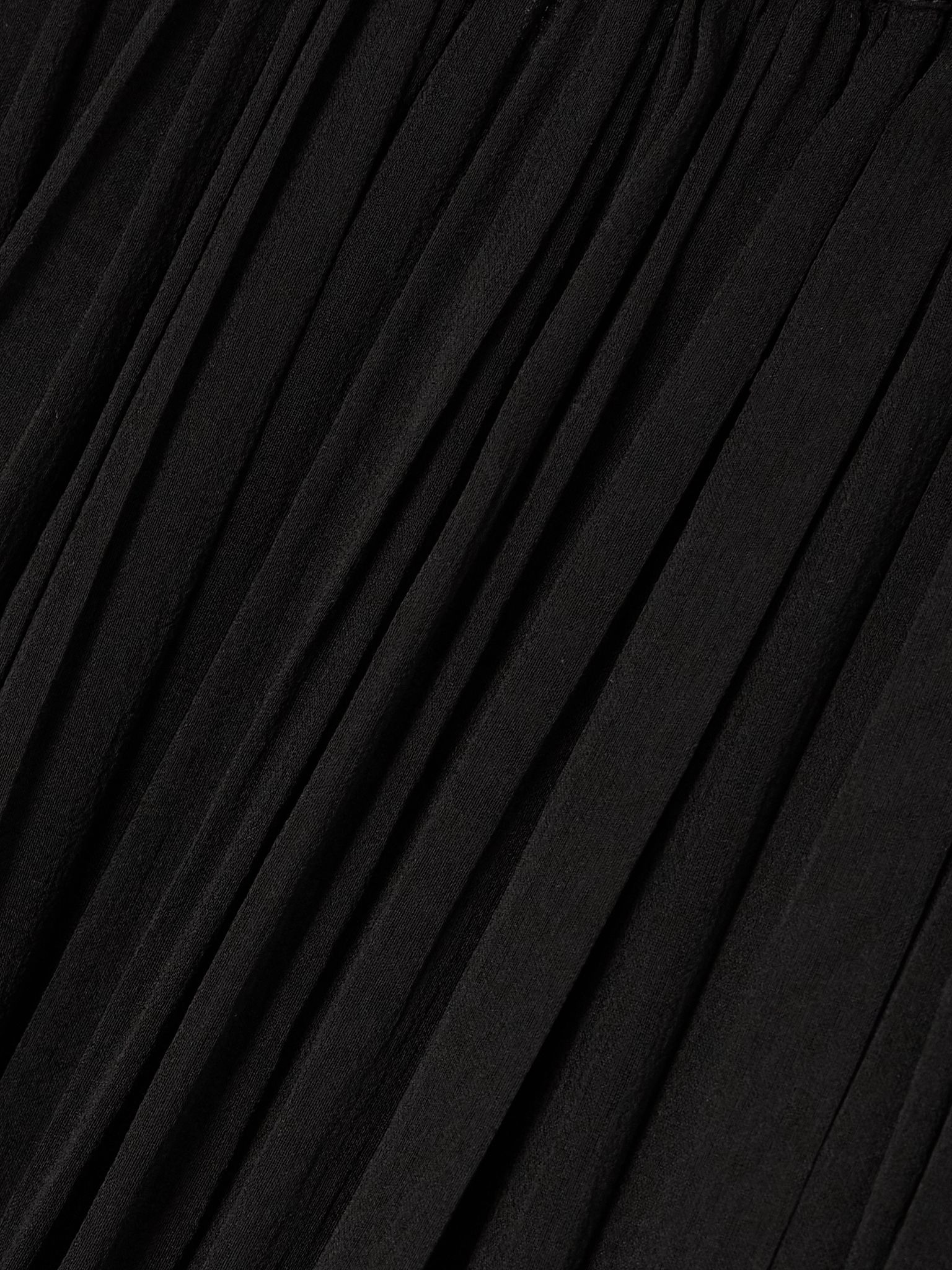 Tiered gathered silk-chiffon maxi skirt Black - 5