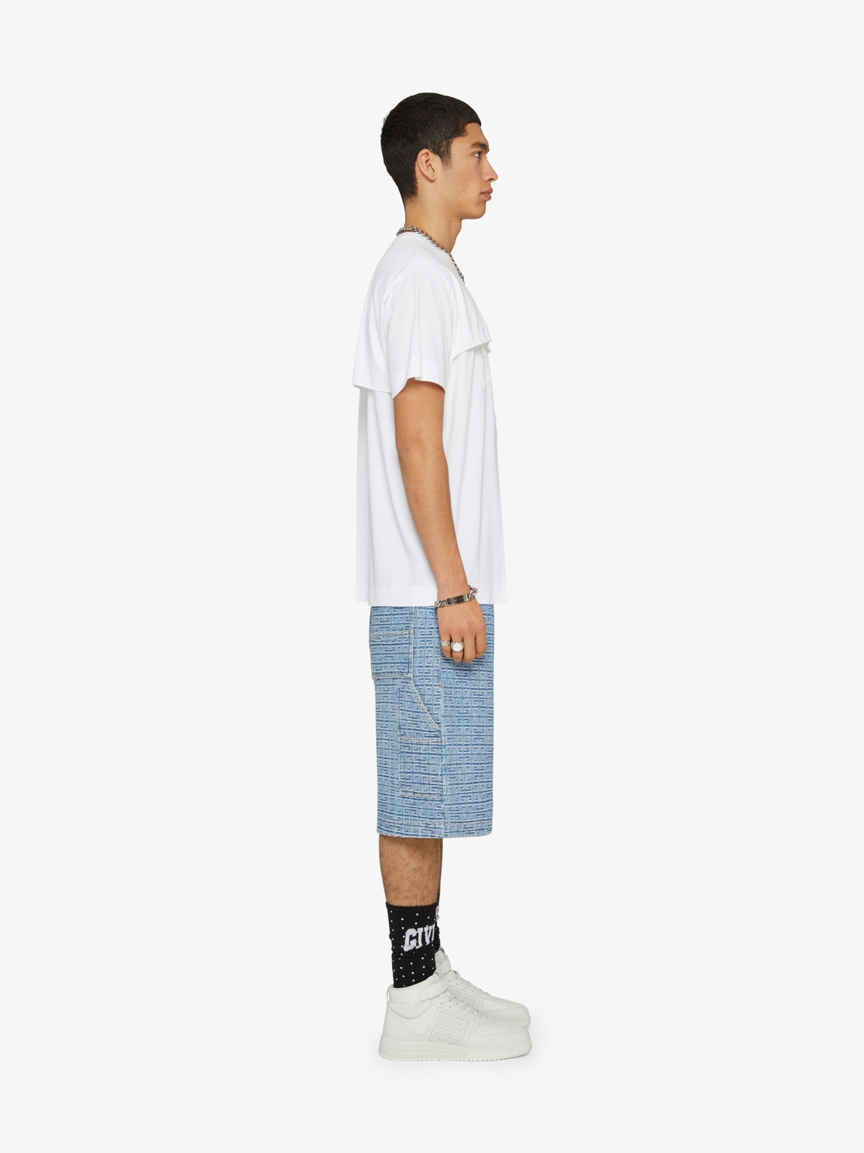 DOUBLE LAYERED T-SHIRT IN JERSEY WITH GIVENCHY LOGO - 3