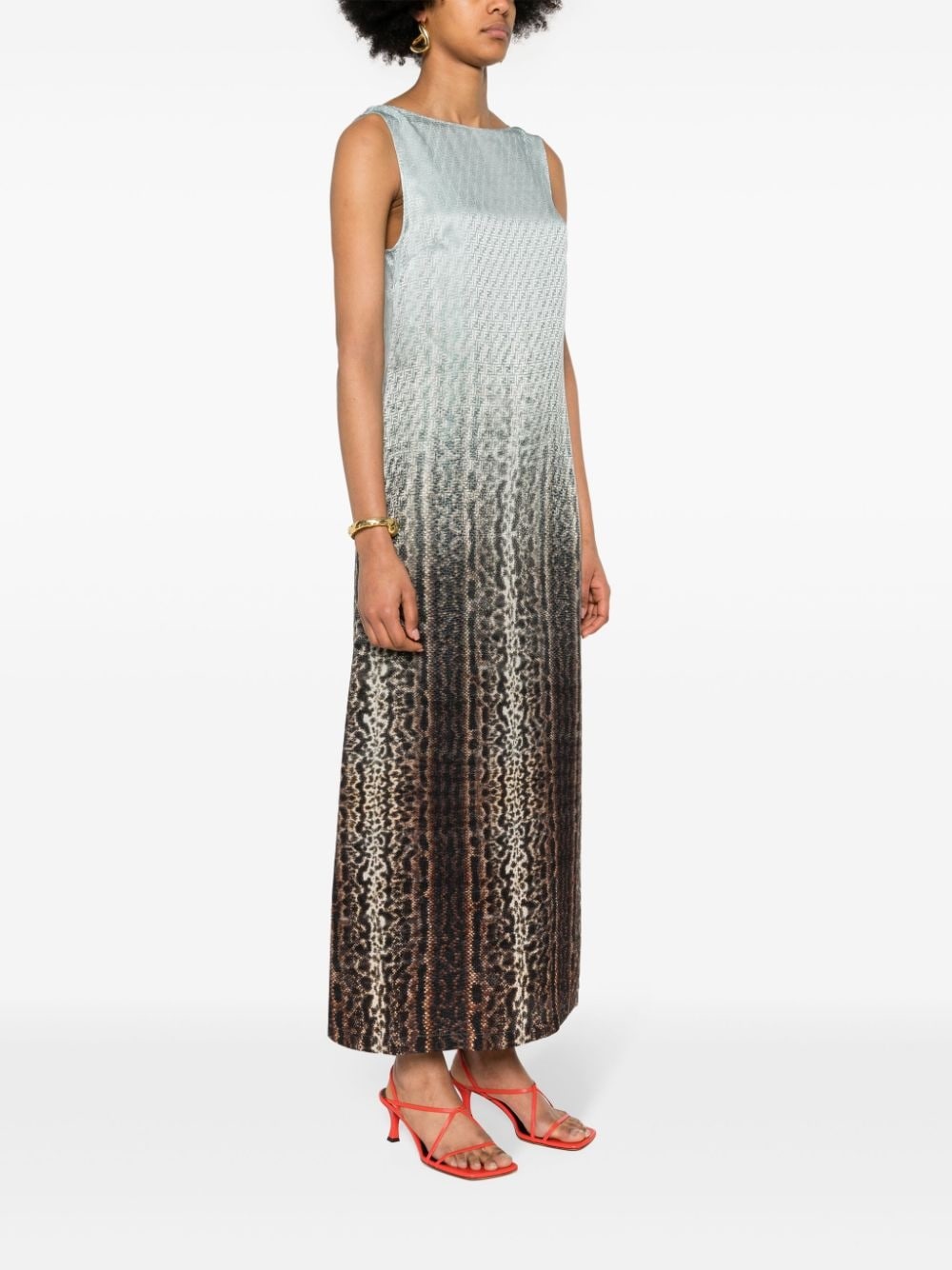 FF-jacquard snake maxi dress - 4