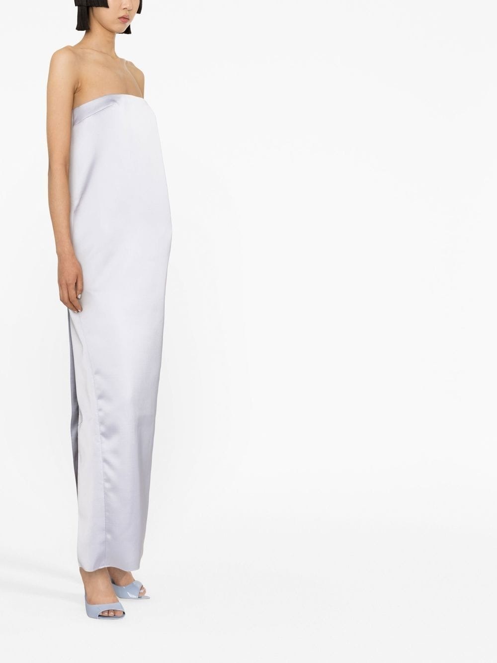 strapless slit-detail dress - 3