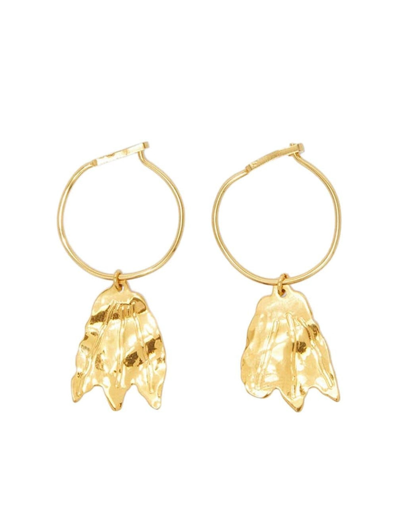 floral-detail drop-design earrings 1