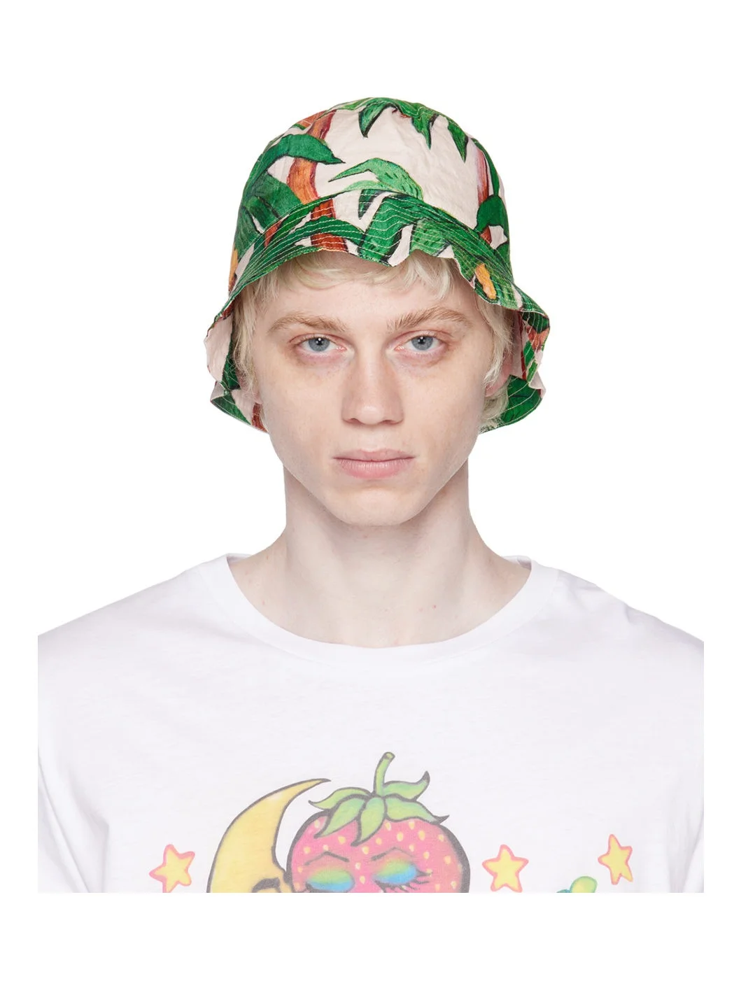 Off-White Floral Bucket Hat - 1