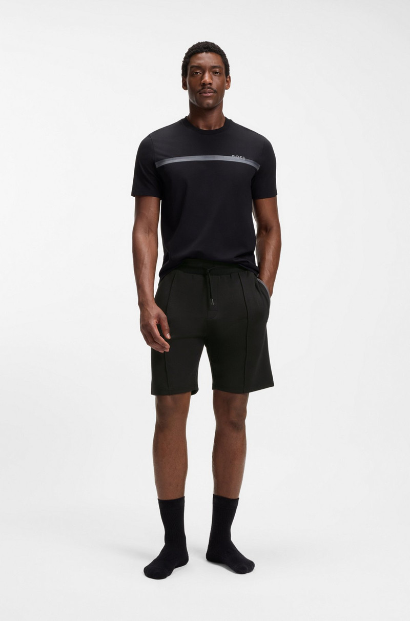 BOSS PINTUCK-DETAIL SHORTS IN A COTTON BLEND outlook