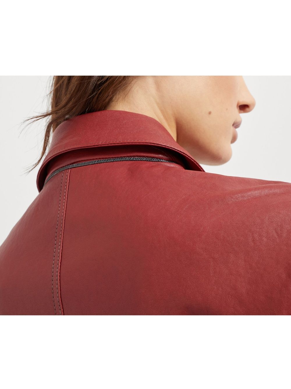 cropped leather jacket - 4