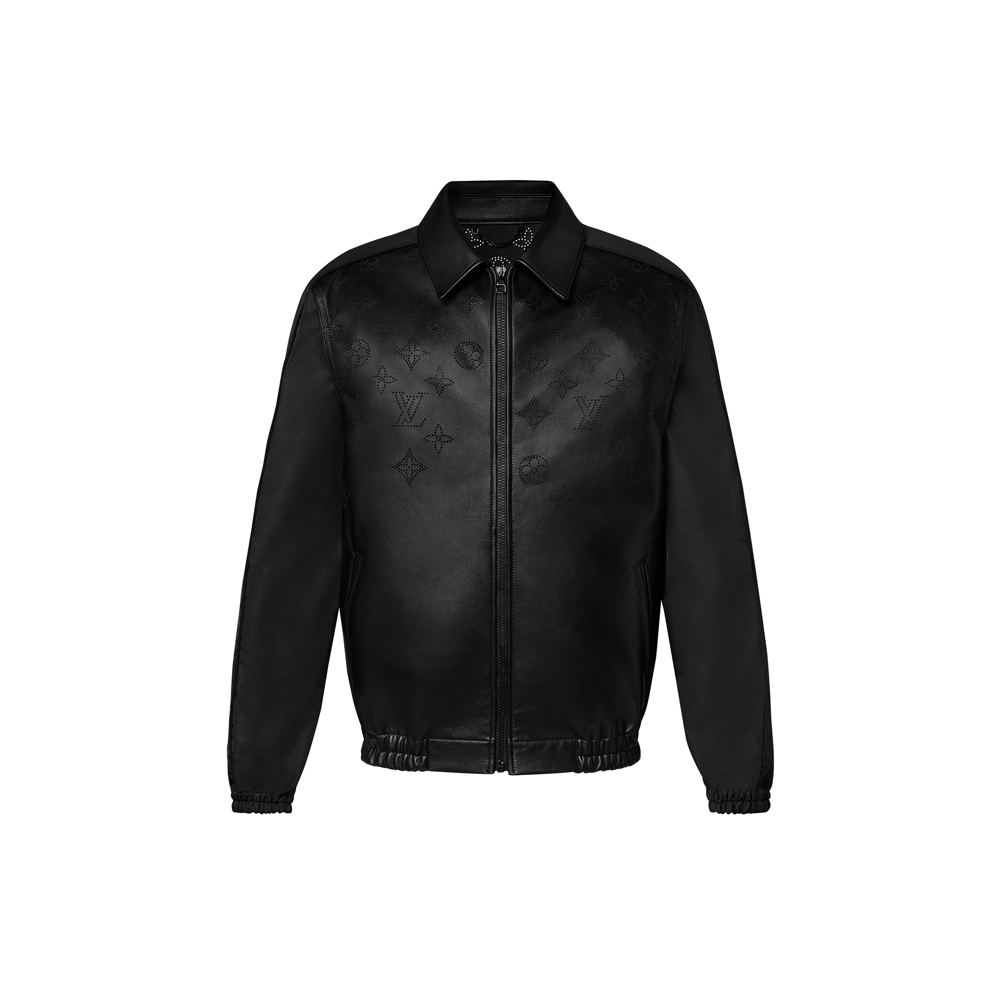 Perforated Mix Leather Blouson - 1