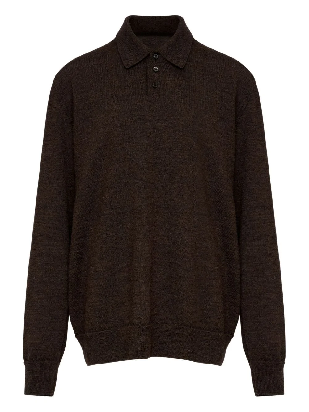 elbow-patch wool polo shirt - 1